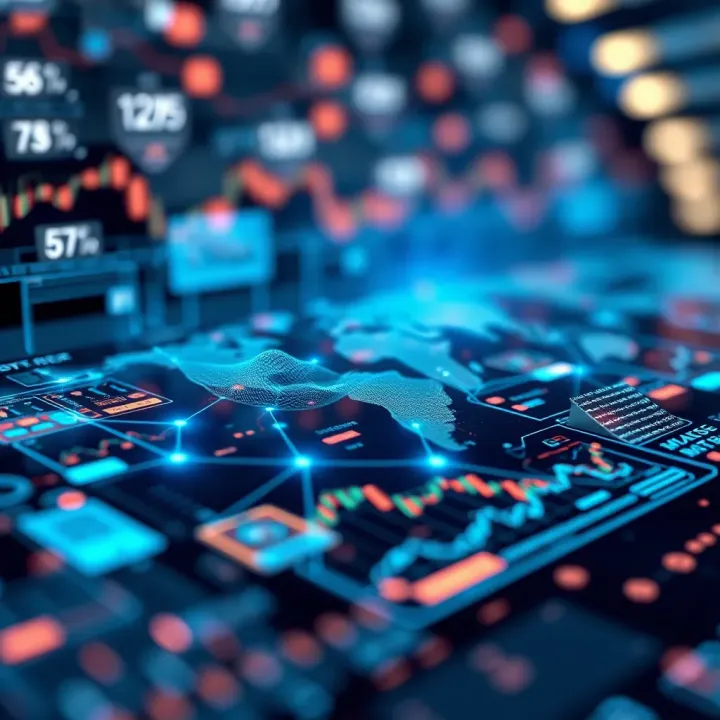 Abstract concept of technological innovation in global forex transfers with secure data flow