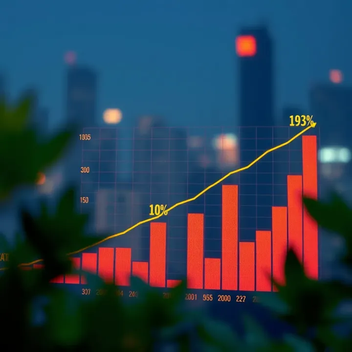 Graph showing the projected growth trajectory of Reliance Industries share price based on current market analysis