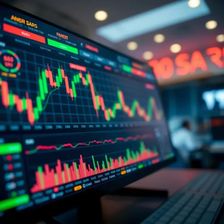 Forex Trading Platform Interface with Charts and Analytics Dashboard displaying forex trading platform interface with charts and analytics