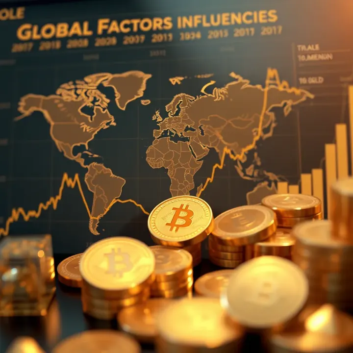 Visual representation of global economic indicators impacting gold value