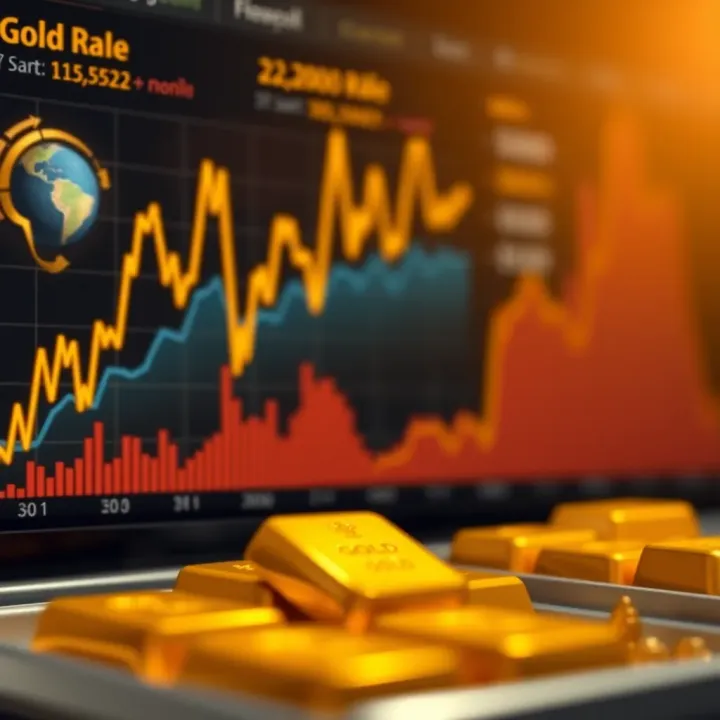 Graph showing recent fluctuations in gold prices in Indian market
