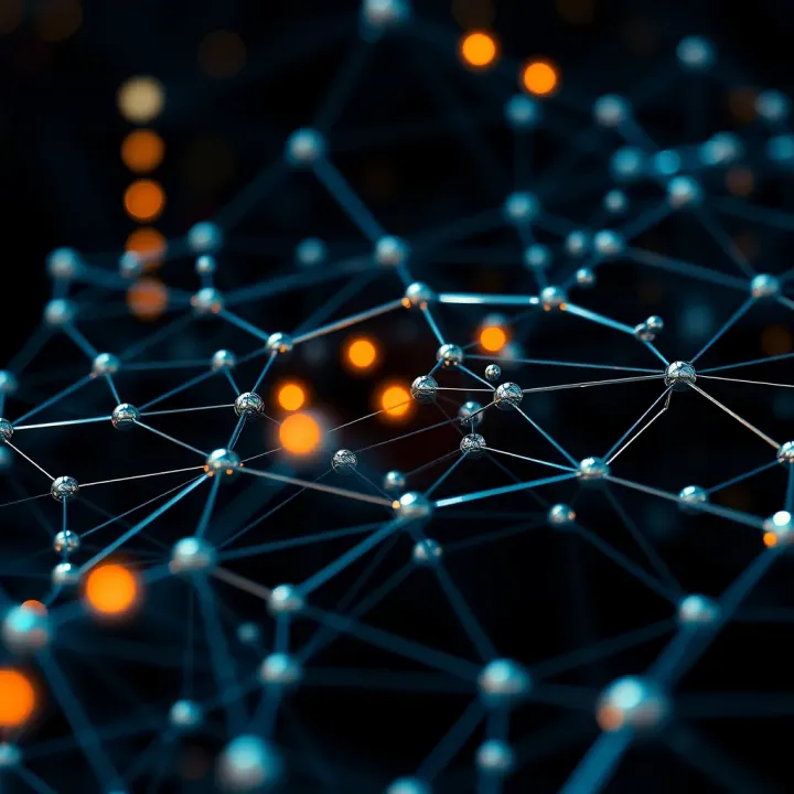 Visual representation of Hedera Hashgraph technology illustrating network structure and consensus mechanism