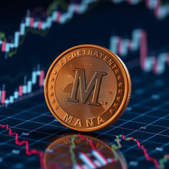 Graph showing the historical price trends of Mana Coin with key milestones