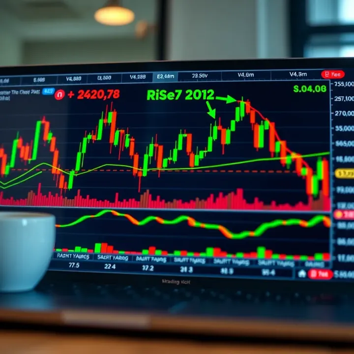TradingView chart displaying candlestick patterns with technical indicators tailored for Indian stock market analysis