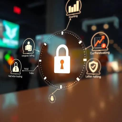Safe online trading tips with digital security icons and compliance symbols
