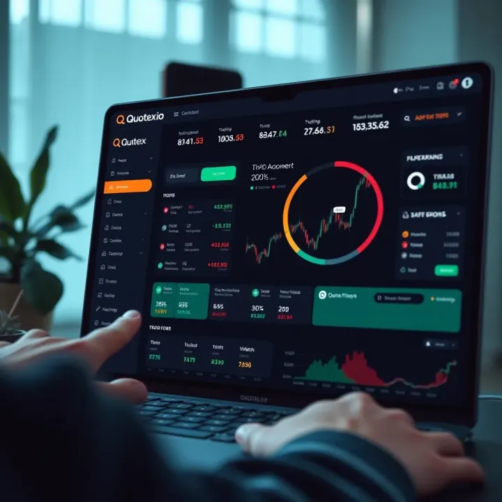 User dashboard showcasing account overview and trading options on Quotex platform