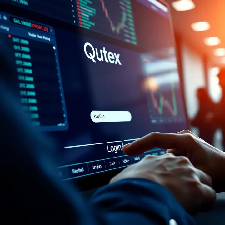 User entering credentials to access Quotex trading platform from India
