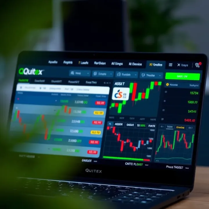 Overview of Quotex Trading Platform Features Interface of Quotex trading platform showing various asset options and real-time market data