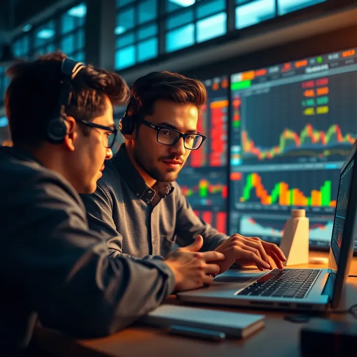Illustration of virtual trading with QXBroker demo account highlighting risk-free practice and strategy testing