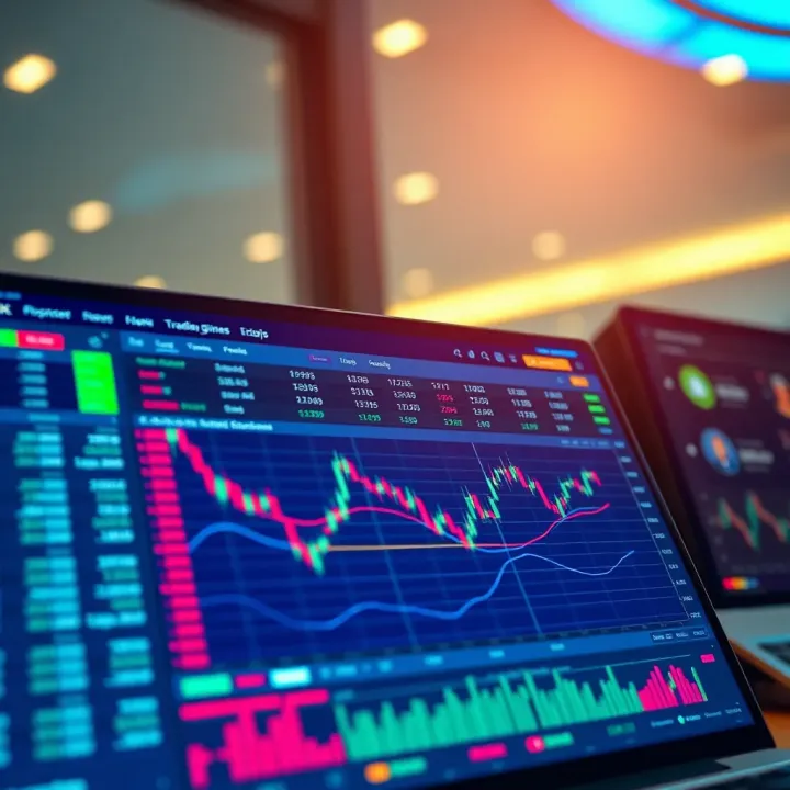 Screenshot of QXBroker trading platform interface showing market charts and trading options