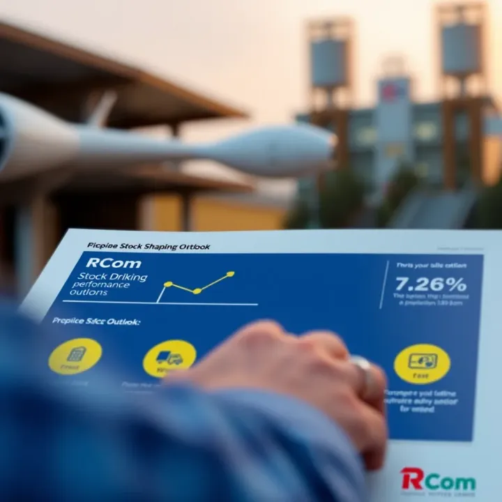 Infographic highlighting key growth drivers and risks impacting RCom's stock performance outlook