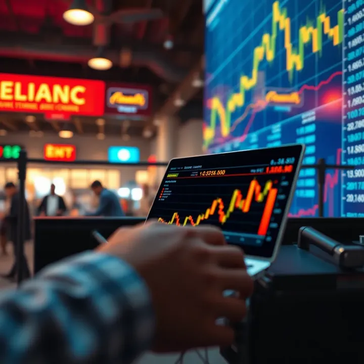 Visual representation of market analysis and economic indicators affecting stock performance