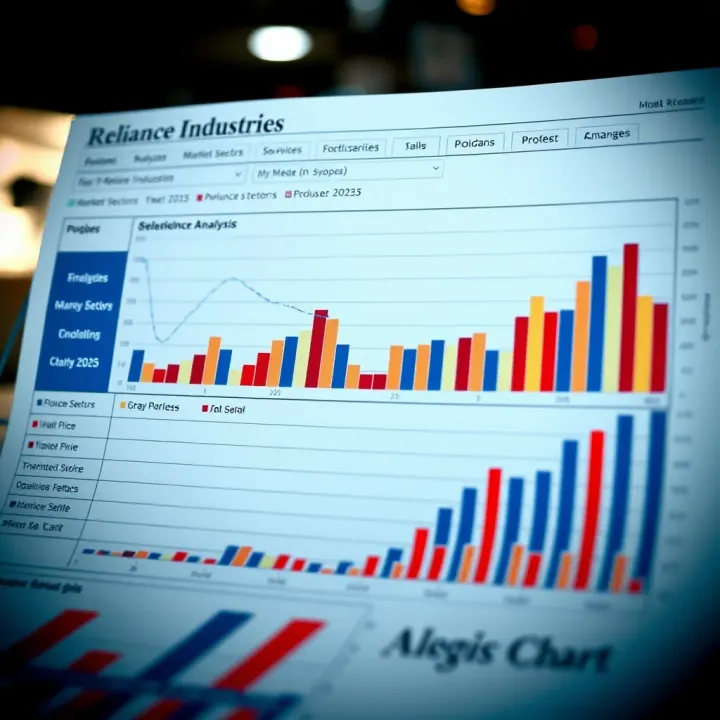 Analysis chart comparing market sectors influencing Reliance Industries