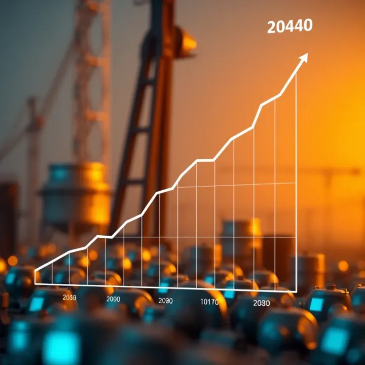 Graph showing projected upward trend of Reliance Power's share prices over two decades