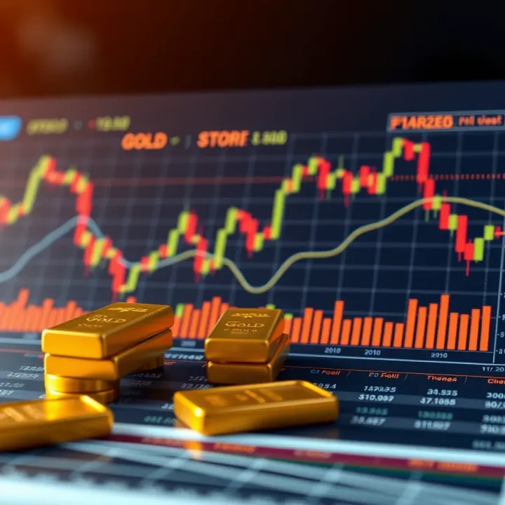 Technical analysis chart illustrating gold price trends and investor strategies in the Indian market