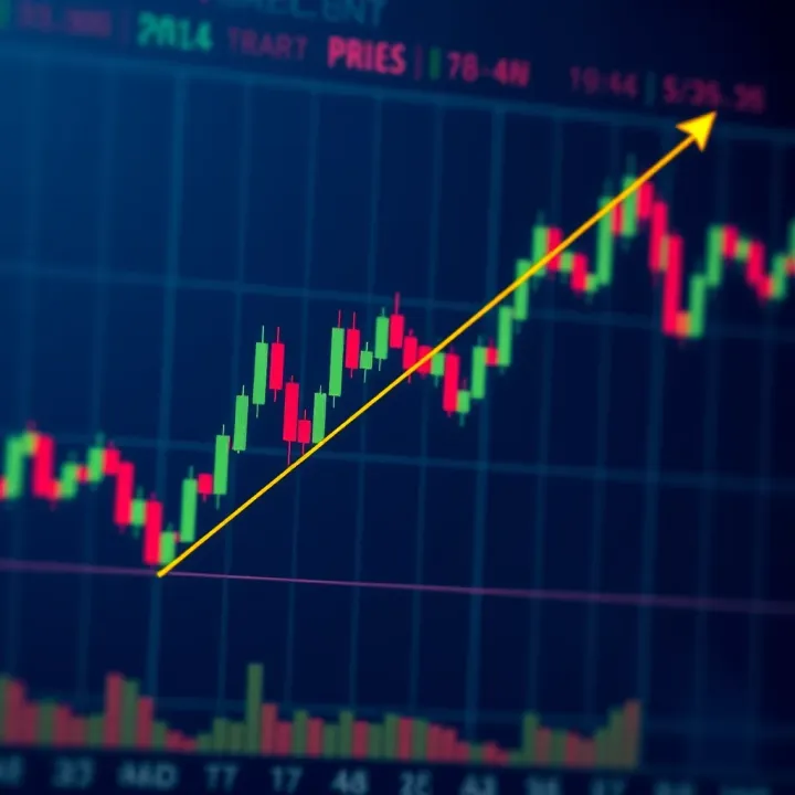 Descending triangle pattern showing possible bearish breakout in stock price