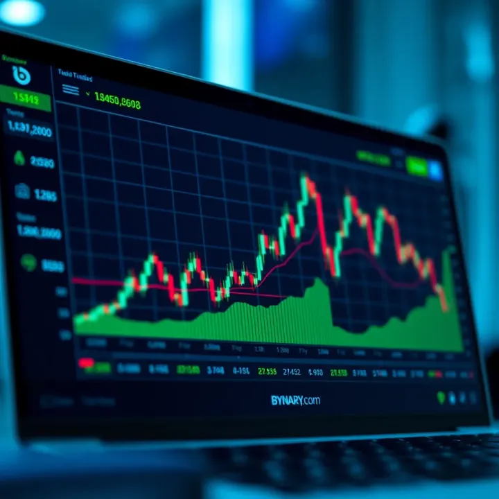 Graph displaying automated trading trends on Binary.com platform