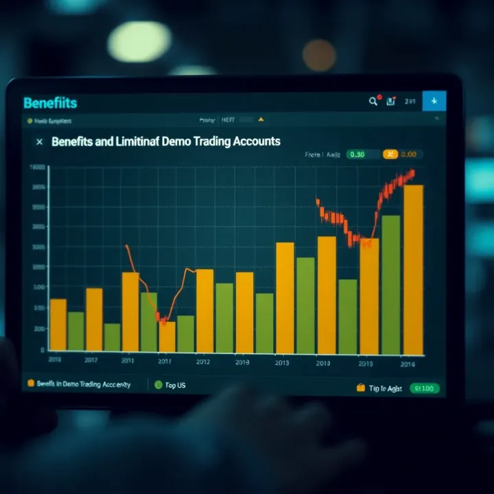 Graph showing benefits and limitations of demo trading accounts for confident market entry