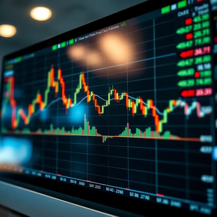 Visual guide showing how to interpret forex chart patterns with trend lines and breakout points