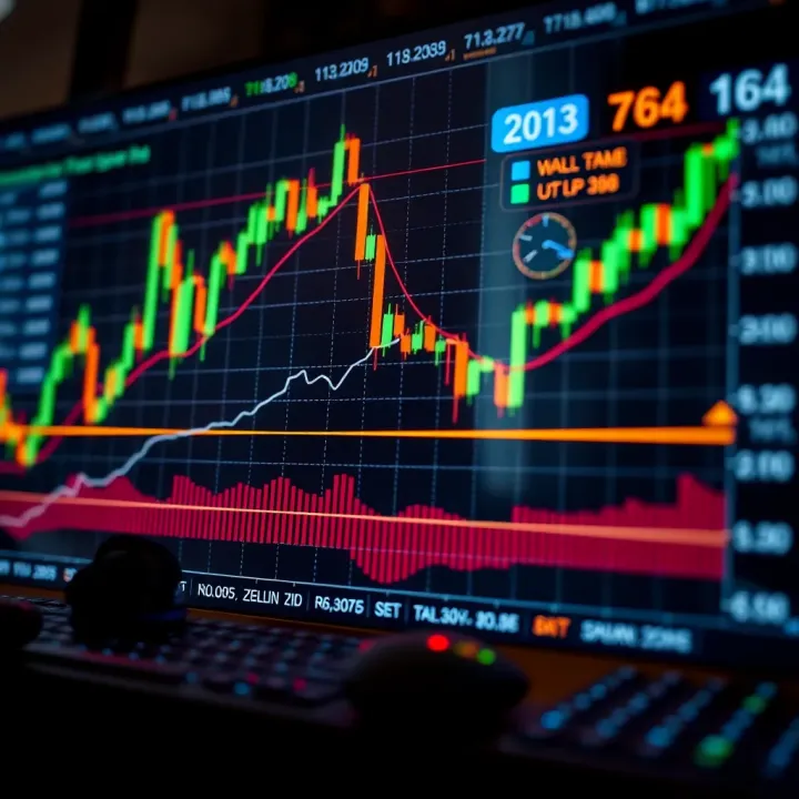 Graph showing forex trading performance with competitive elements and prize incentives