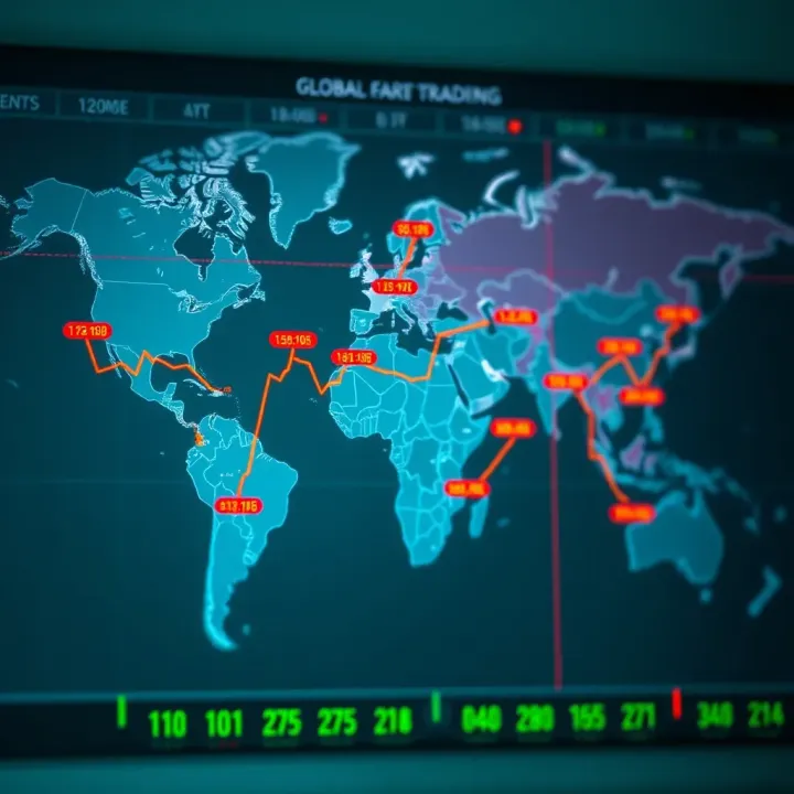Global forex trading sessions displayed on a world map showing time zones in Indian Standard Time