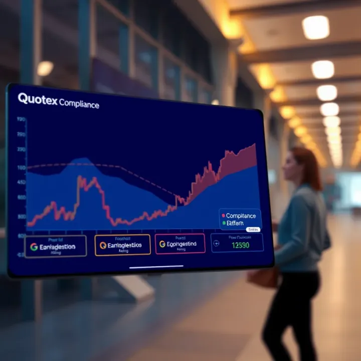 Legal Foundation and Compliance of Quotex Platform Illustration showing the legal foundation and compliance framework for an online trading service