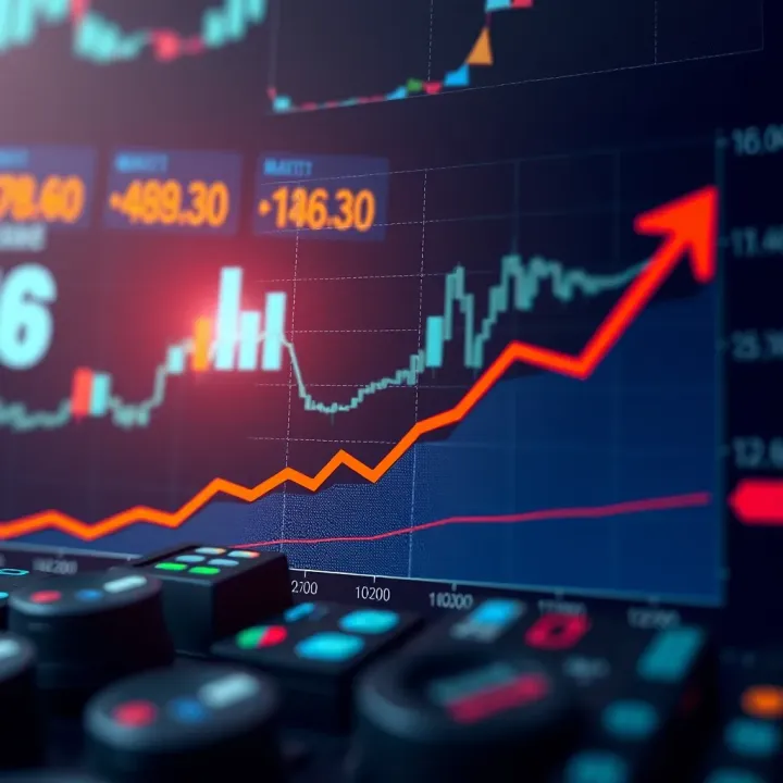 Graph depicting the projected growth of Reliance Industries share price influenced by market trends and financial performance